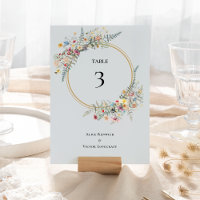 Boho Wildflower Fern Dusty Casamento Azul