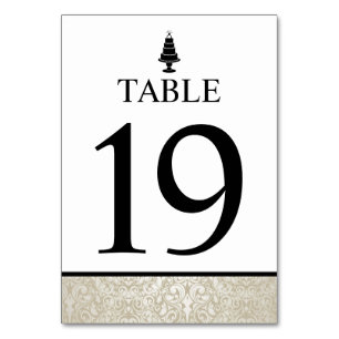 Numeração De Mesa Bolo de Casamento