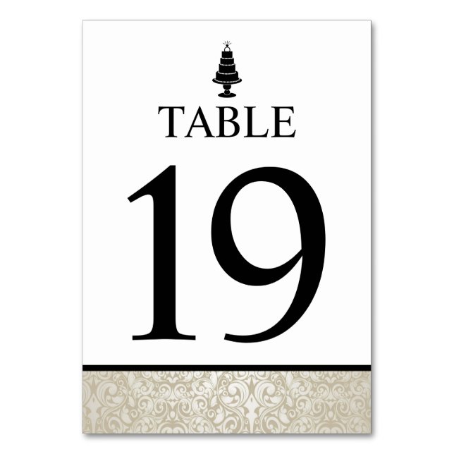 Numeração De Mesa Bolo de Casamento (Frente)