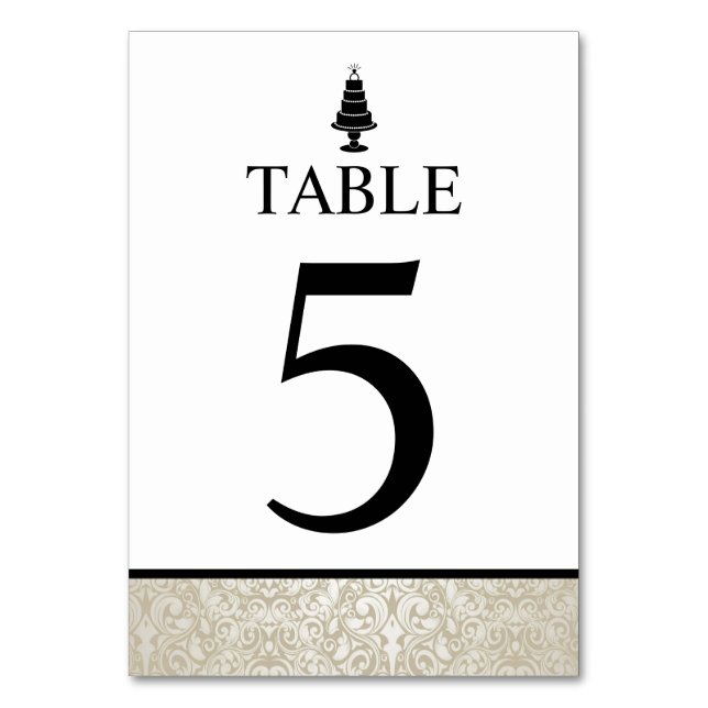 Numeração De Mesa Bolo de Casamento (Frente)