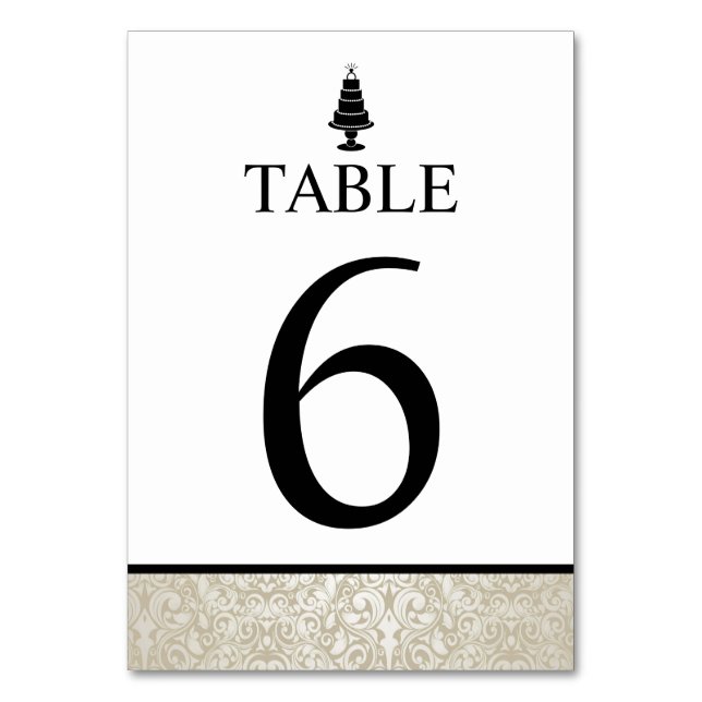 Numeração De Mesa Bolo de Casamento (Frente)