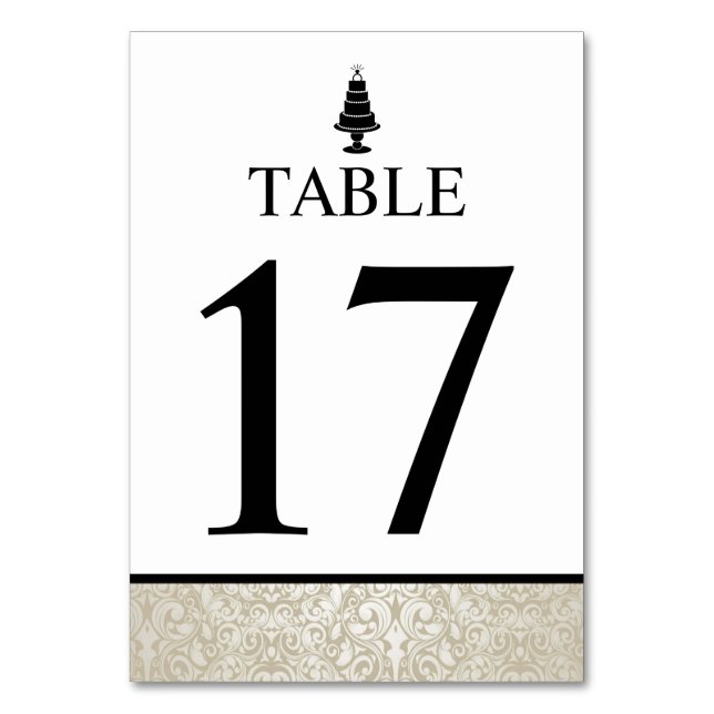 Numeração De Mesa Bolo de Casamento (Frente)