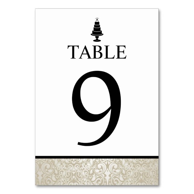 Numeração De Mesa Bolo de Casamento (Frente)