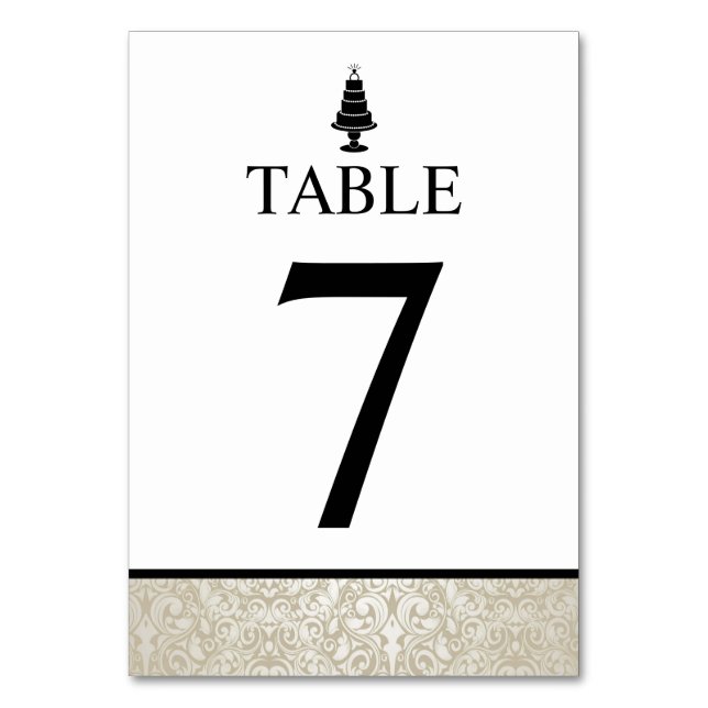 Numeração De Mesa Bolo de Casamento (Frente)