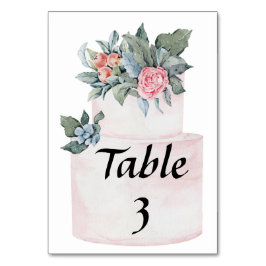 Numeração De Mesa Bolo Decorado com Flores