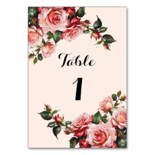 Numeração De Mesa Bonito casamento rosa e rosa vermelha