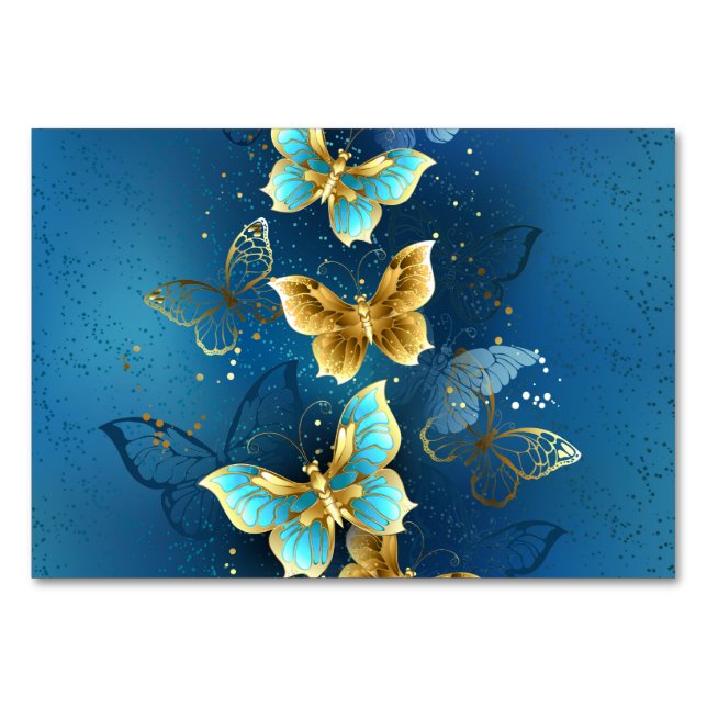 Numeração De Mesa Borboletas de ouro (Frente)