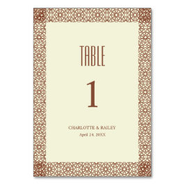 Numeração De Mesa Borda do Solteiro Geométrico Islâmico Russo de Bei