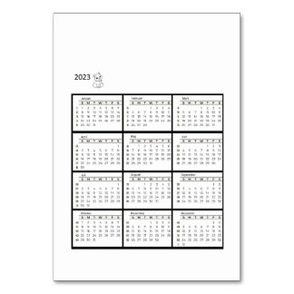 Numeração De Mesa bordkalender