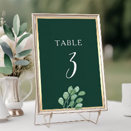 Numeração De Mesa Botânica Aquarela