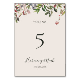 Numeração De Mesa Botânica de Natal | Número da Tabela de Champanhe