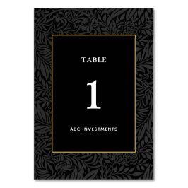 Numeração De Mesa Botânica Dourada Elegante