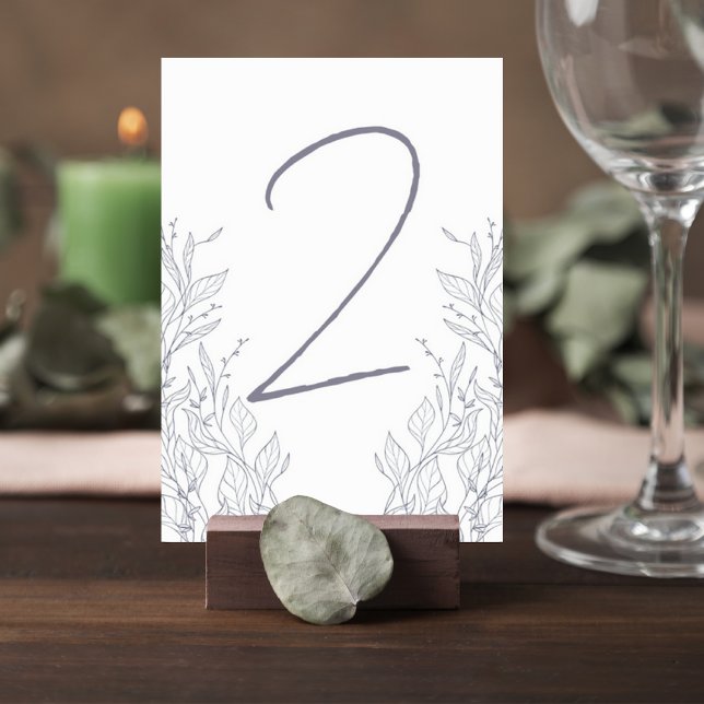 Numeração De Mesa Botanical Wedding Reception Table Number Card (Criador carregado)