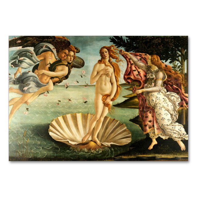 Numeração De Mesa Botticelli Nascimento Da Pintura Renascentista De  (Frente)