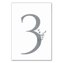 Numeração De Mesa Branch Minimalista White & Silver Modern Wedding