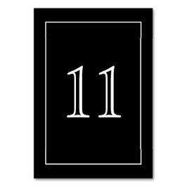 Numeração De Mesa Branco minimalista em preto vertical |