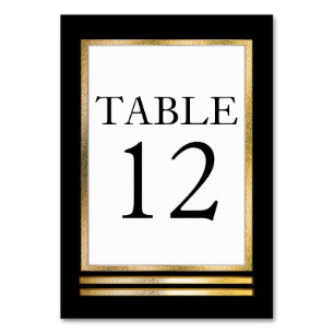 Numeração De Mesa Branco   Tom Dourado   Branco Moderno Simples Eleg