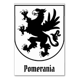 Numeração De Mesa Brasão de Armas da Pomerânia Preto e Branco Heráld