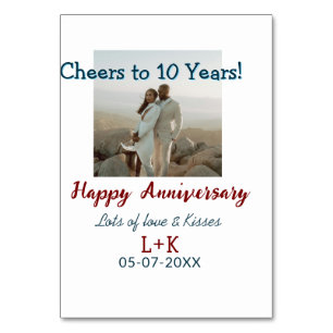 Numeração De Mesa Brindemos a 10 anos feliz aniversário adicionar fo