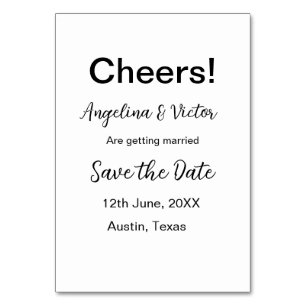 Numeração De Mesa Brindes salvam a data simples minimalista moderna 