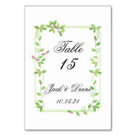 Numeração De Mesa Buds Rosa no Casamento de Ivy Verde