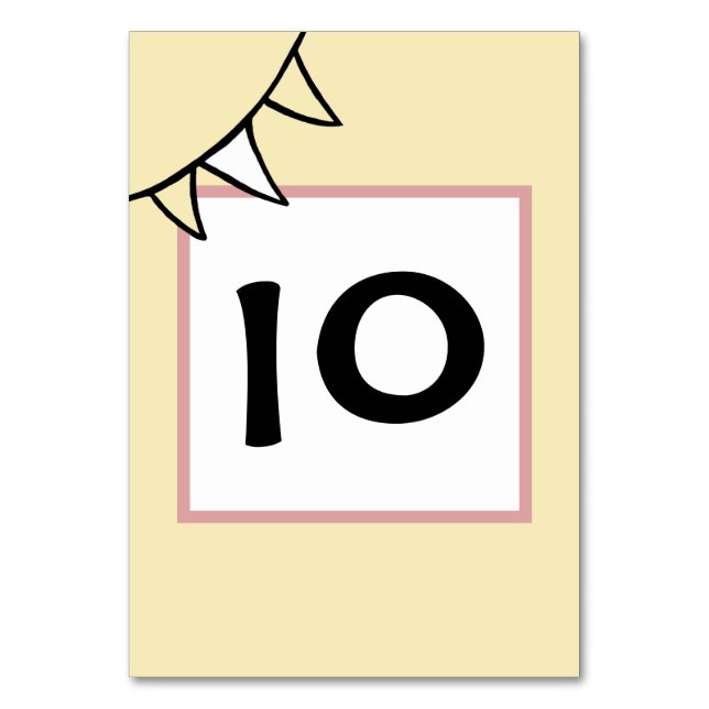 Numeração De Mesa Bunting Trator de Casamento de País Personalizado (Frente)