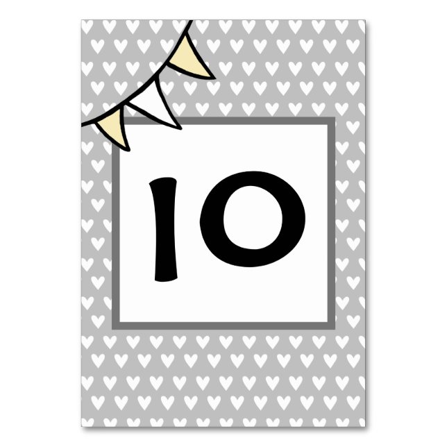 Numeração De Mesa Bunting Trator de Casamento de País Personalizado (Frente)