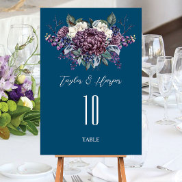 Numeração De Mesa Buquê de Casamento de Gótico Estético Escuro