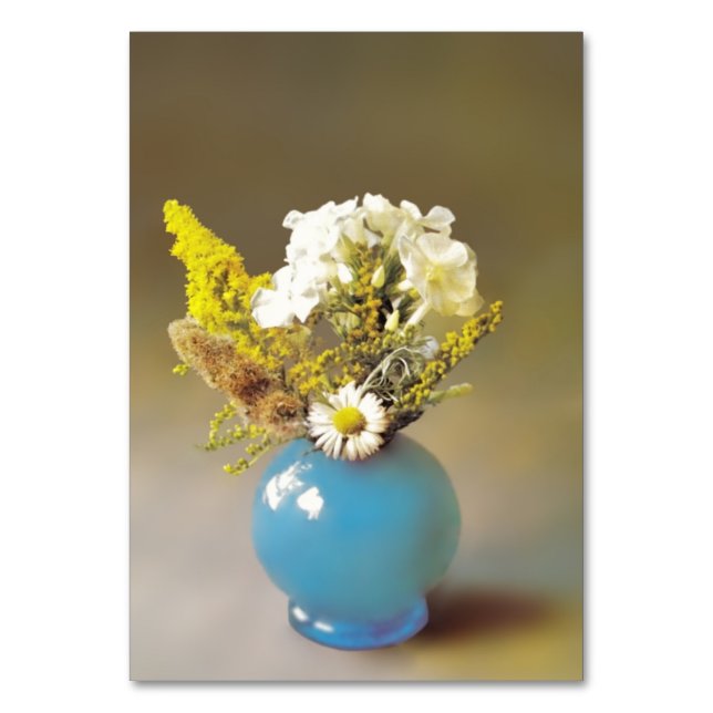 Numeração De Mesa Buquê de flores silvestres (Frente)