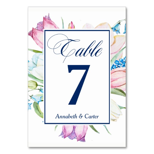 Numeração De Mesa Buquê de jardim (Frente)