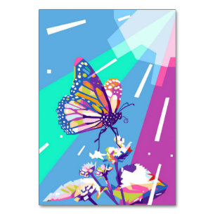 Numeração De Mesa Butterfly Pop Art