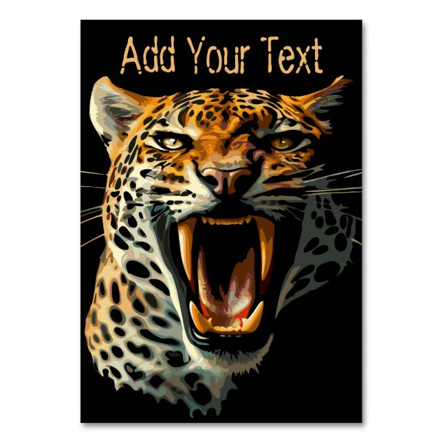 Numeração De Mesa Cabeça de ataque com picos-leopardo (Frente)