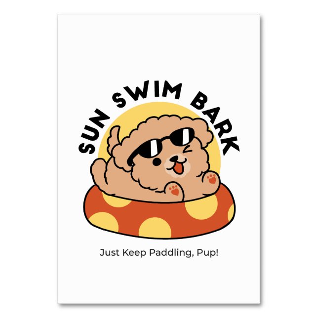 Numeração De Mesa Cachorro de Verão legal flutuante - Festa de Pisci (Frente)