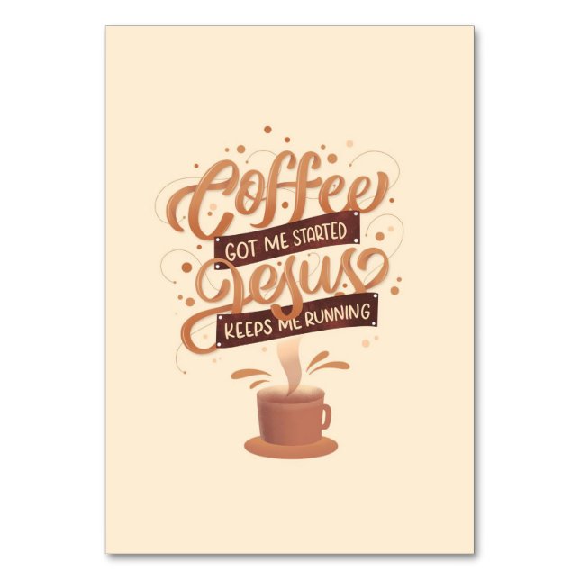 Numeração De Mesa Café, Café E Jesus (Frente)