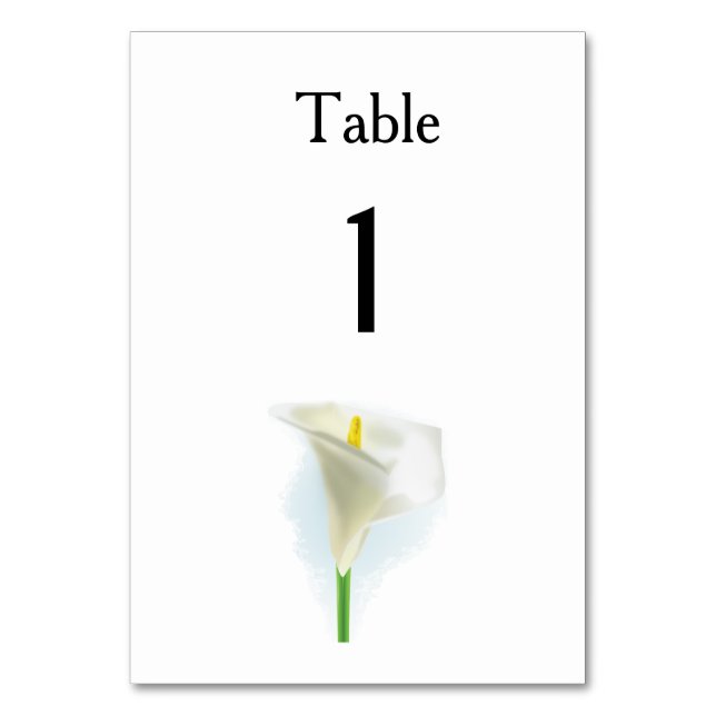 Numeração De Mesa Cala Lily Ideias Simples De Casamento Elegante (Frente)