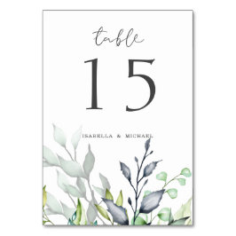 Numeração De Mesa Caligrafia elegante Casamento Botânico