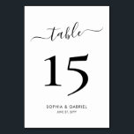 Numeração De Mesa Caligrafia Manuscrito Minimalista Casamento Duplo<br><div class="desc">Números de Tabela de Casamento de Script de Caligrafia Elegante Duplo Lado com personalização personalizada. Ajude seus hóspedes a encontrar facilmente seu caminho com estas simples e elegantes placas de números de tabela de dois lados. Facilmente adicionar o, números, nomes e data! Possui um bonito roteiro de caligrafia manual, chamado...</div>