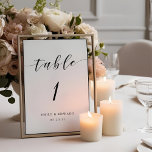 Numeração De Mesa Caligrafia Moderna Casamento<br><div class="desc">Cartões de número de mesa de casamento personalizados com design de caligrafia manual moderna.</div>