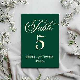 Numeração De Mesa Calliografia Teal Wedding Elegante