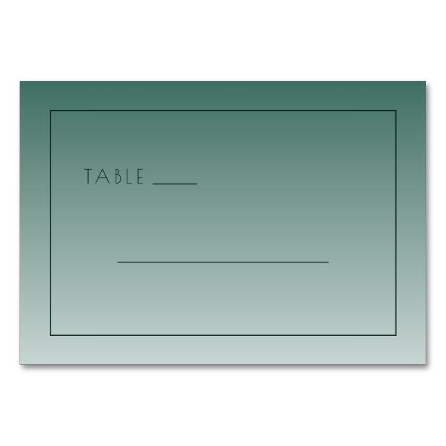 Numeração De Mesa Calm Teal Minimalist Table Sign (Frente)