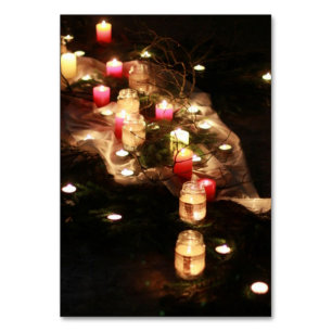 Numeração De Mesa Candle Path Table Card – Personalizável