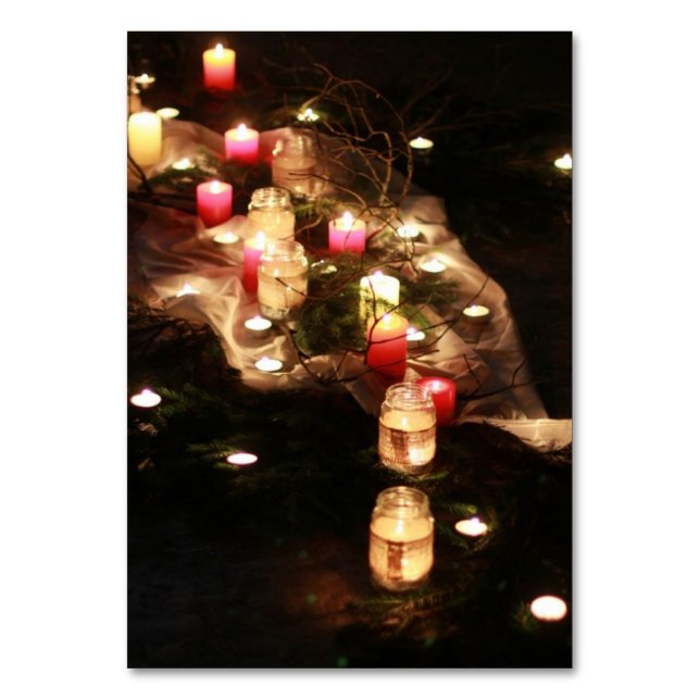 Numeração De Mesa Candle Path Table Card – Personalizável (Frente)