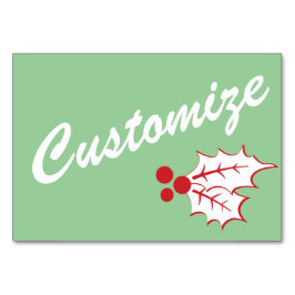 Numeração De Mesa Candy Cane Holly | Placa de Mesa Personalizada Ret