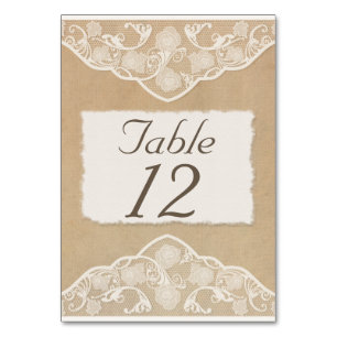 Numeração De Mesa Canvas, Papel e Lace Número da Tabela