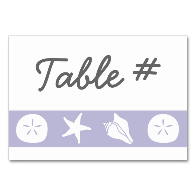 Numeração De Mesa Capas de Verão em placa de Mesa de Lavanda (Frente)