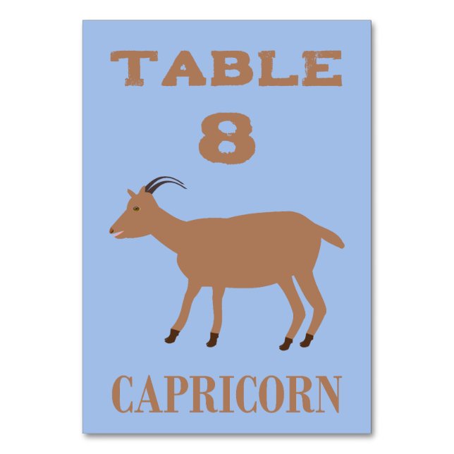 Numeração De Mesa Capricorn - Sinal de Estrela Personalizado (Frente)