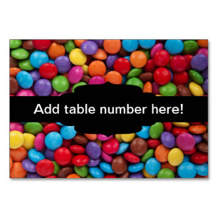 Numeração De Mesa Carnes coloridas