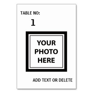 Numeração De Mesa Carregar Foto de Imagem e Adicionar Texto - Simple