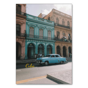 Numeração De Mesa Carro Clássico Turquesa Antigo Havana Cuba Colonia