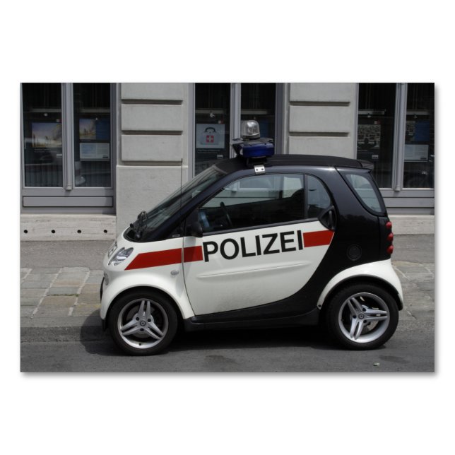 Numeração De Mesa Carro de Polícia Inteligente Viena Áustria (Frente)